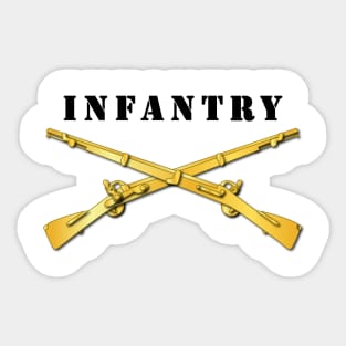 Army - Infantry Br - Crossed Rifles with Text Sticker